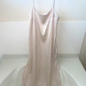 White satin dress